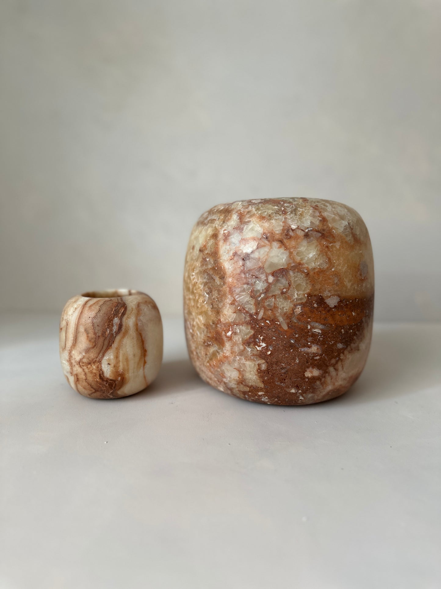 Albaster | Rond - Bruin