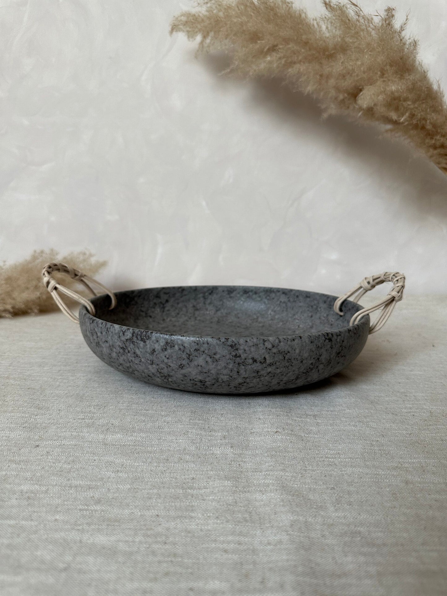 Bowl with Rattan Handles | Speckle