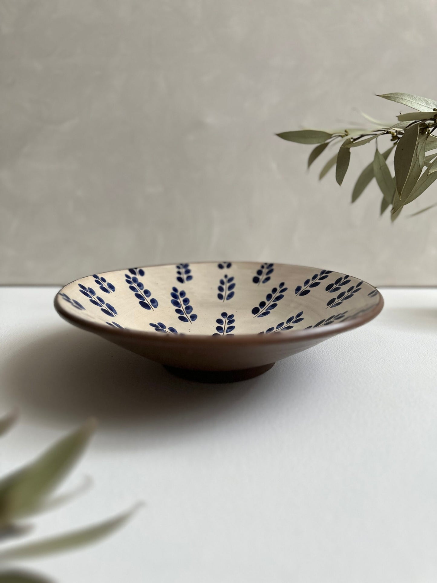 Serving Bowl | Blue Leaf