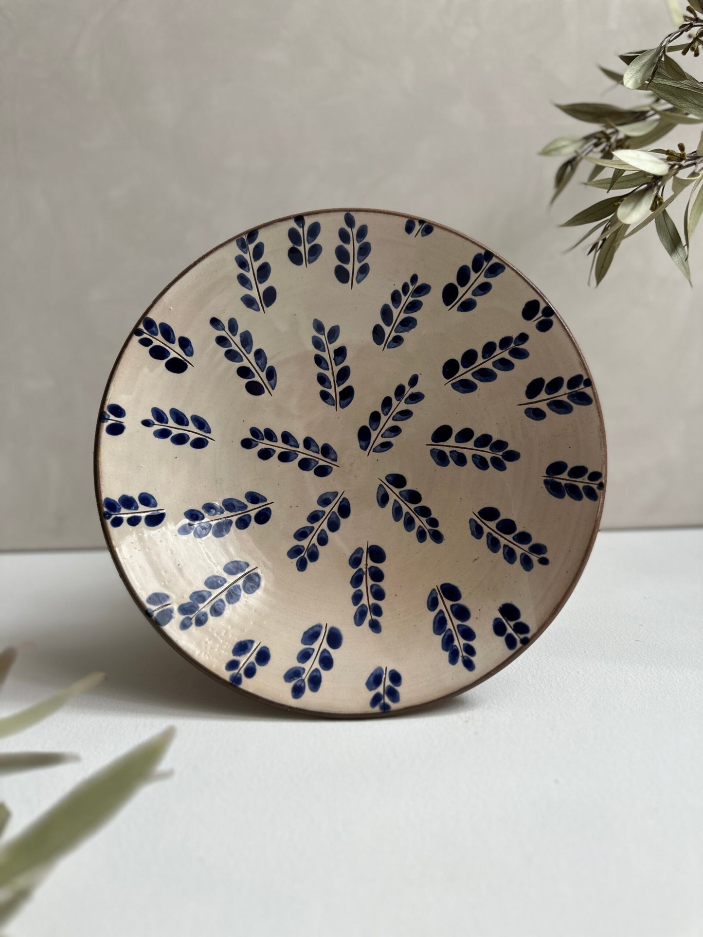 Serving Bowl | Blue Leaf