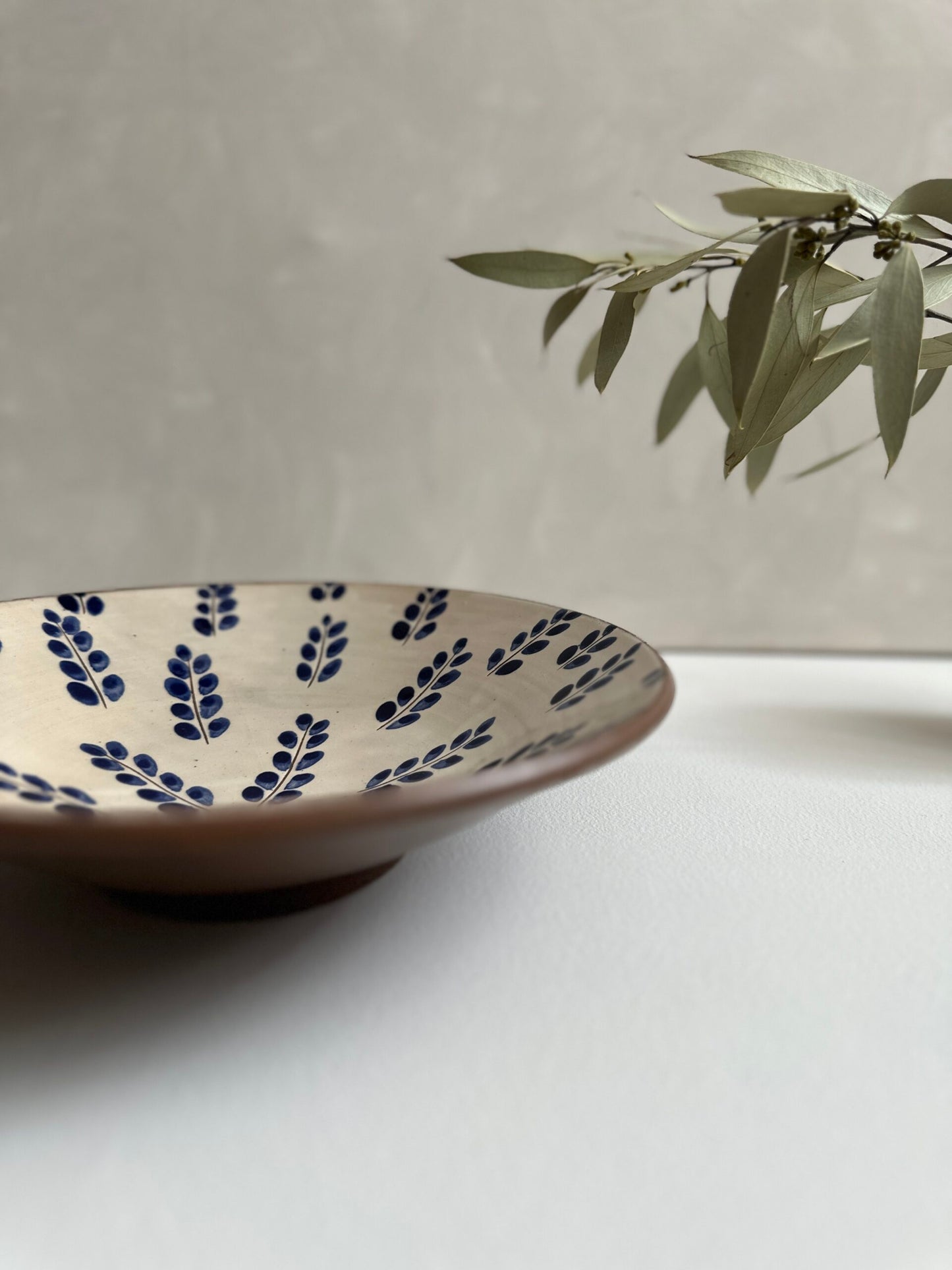Serving Bowl | Blue Leaf