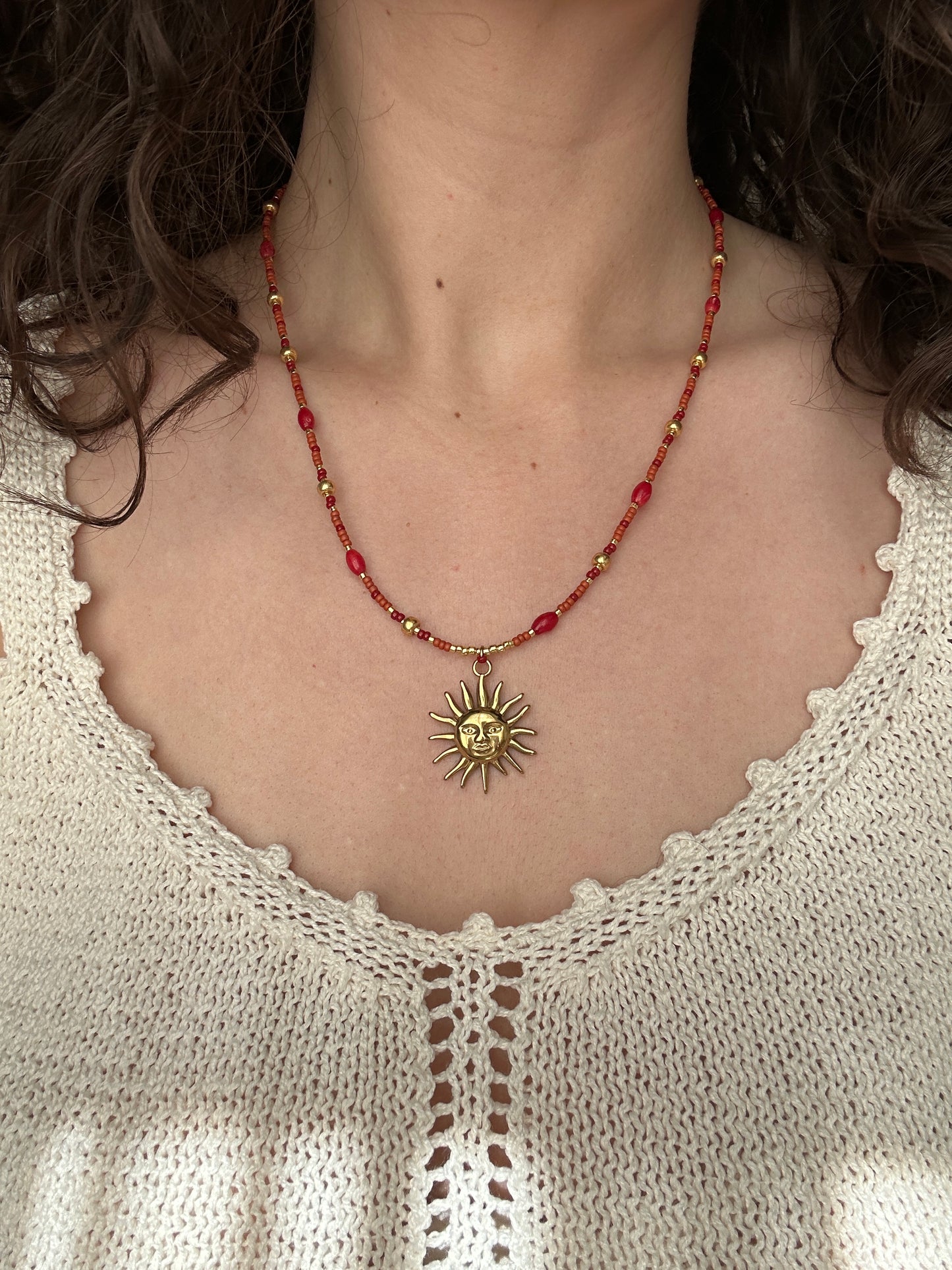 Necklace | Sunny Red