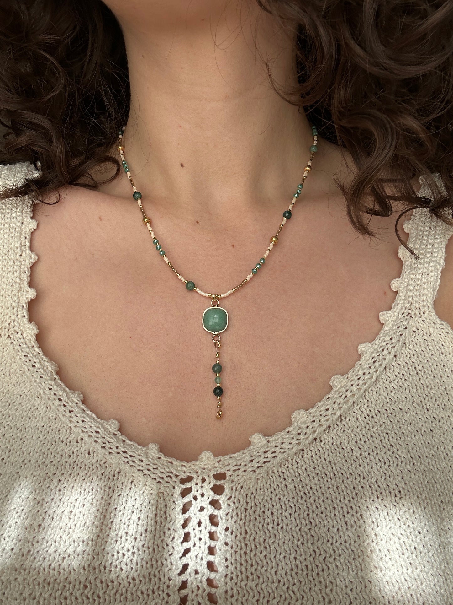 Necklace | Square Aventurine