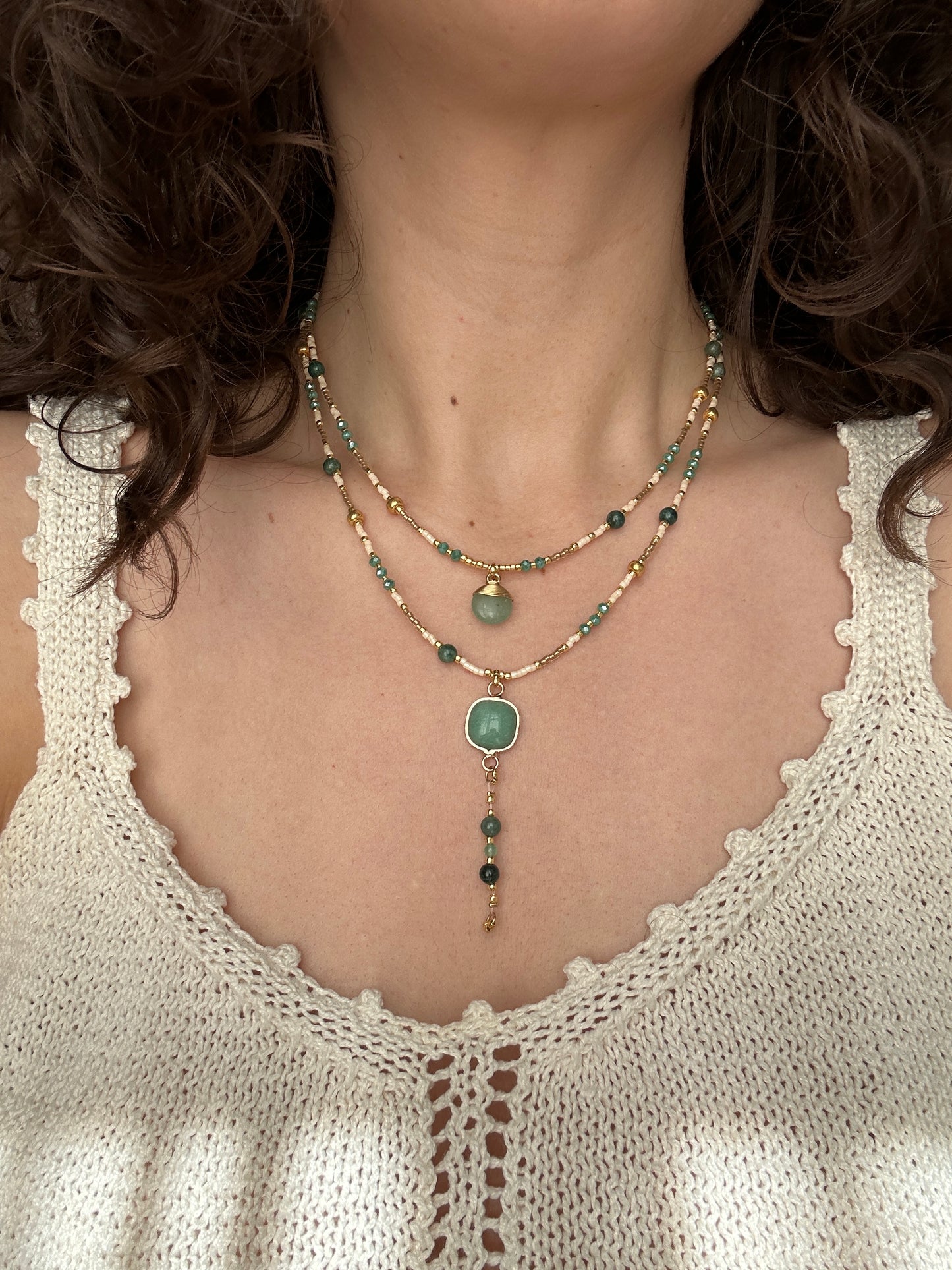 Necklace | Round Aventurine