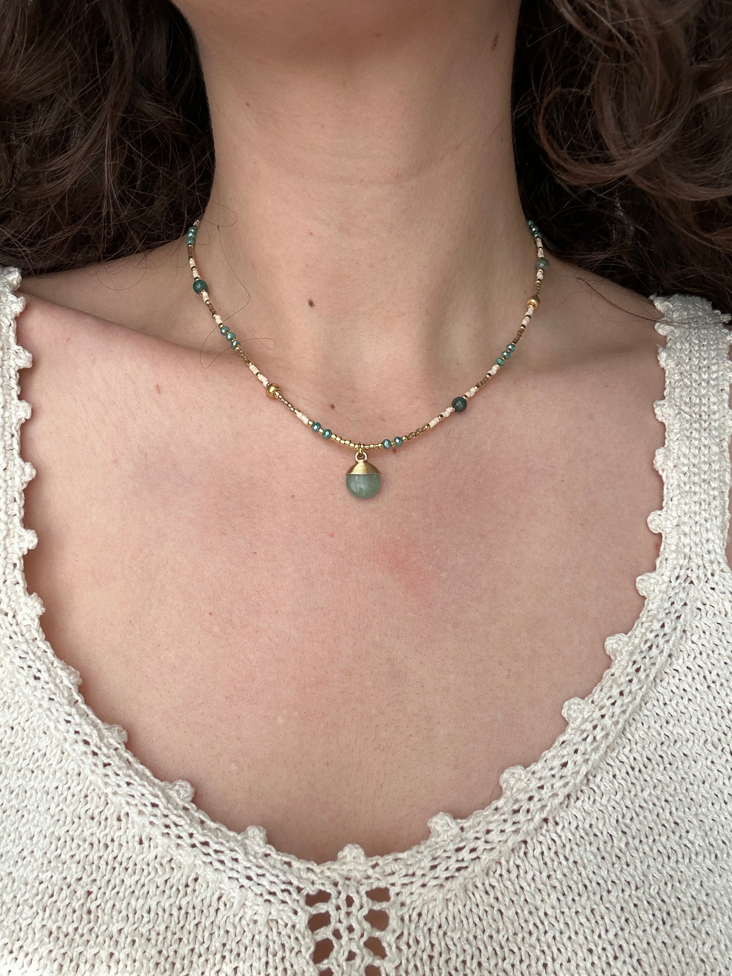 Necklace | Round Aventurine
