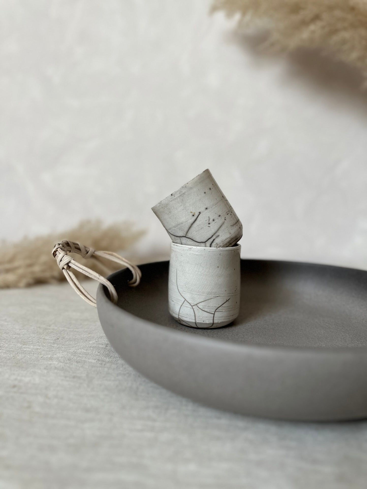 Bowl with Rattan Handle | Desert