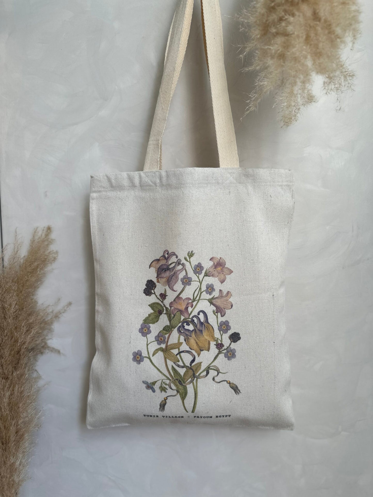 Tote bag | Paarse bloemen