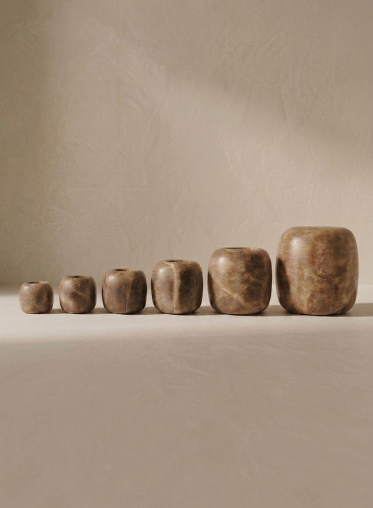 Alabaster | Round - Brown