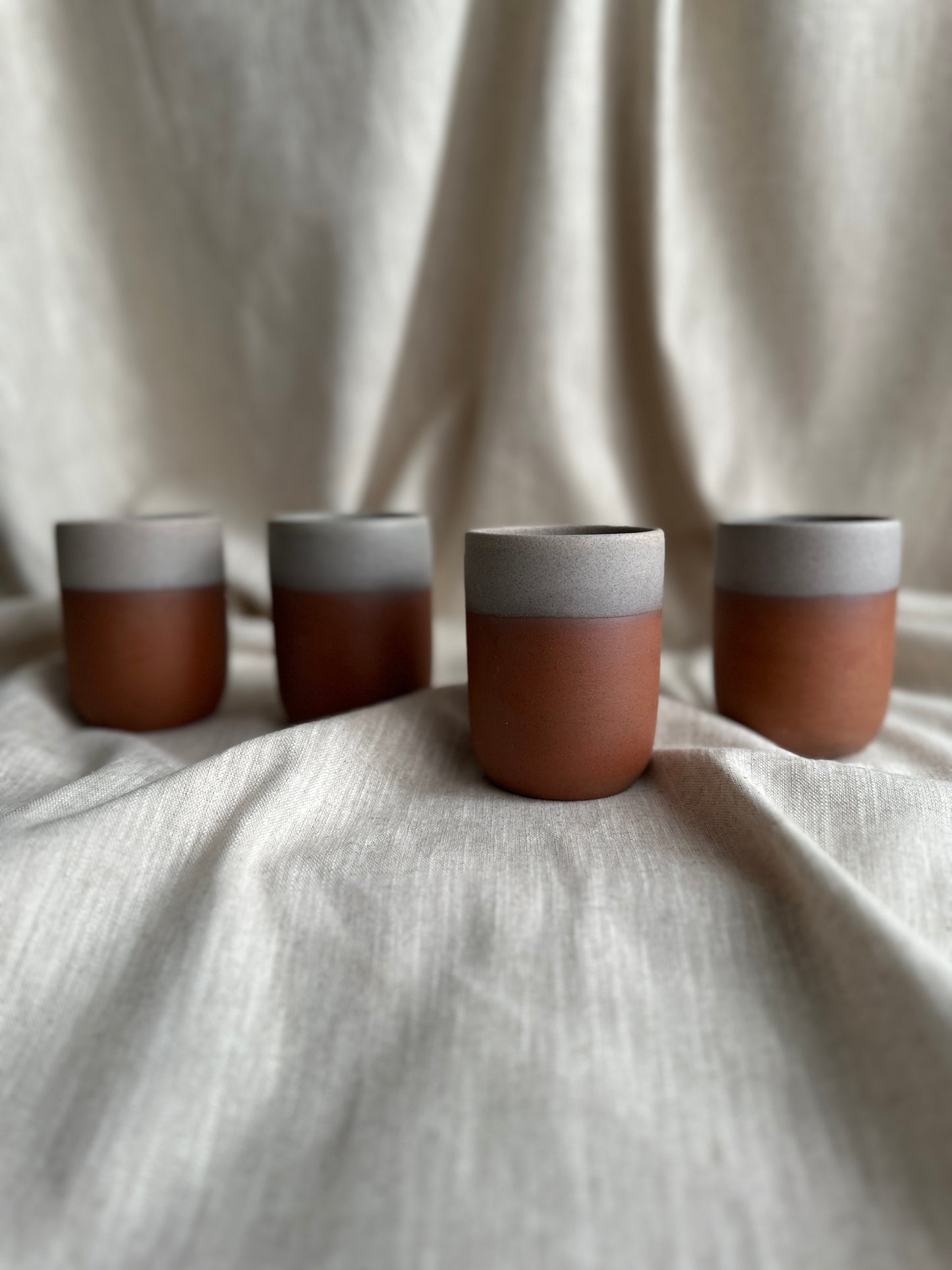 Terrakotta-Tasse | Cremeweiß