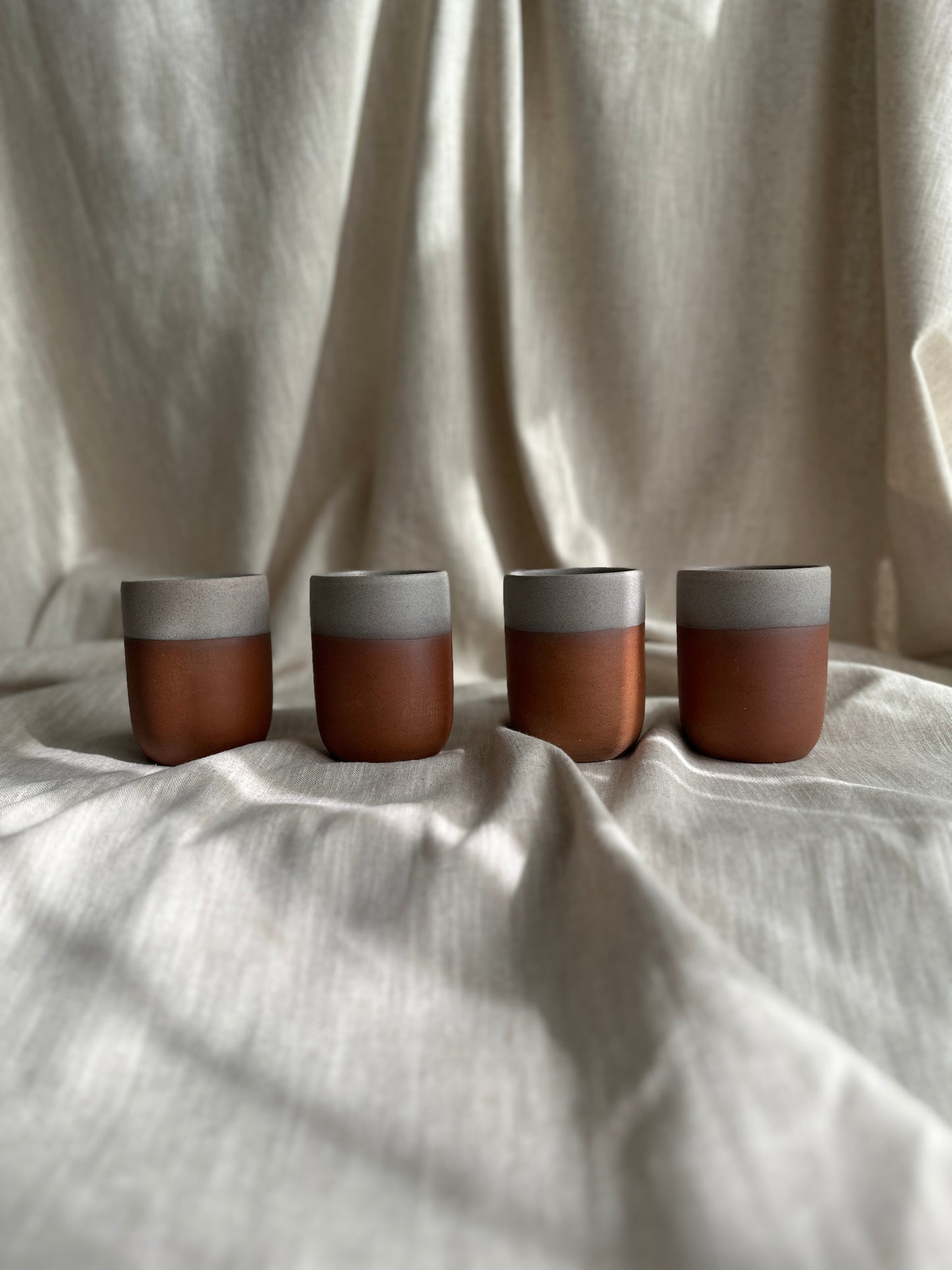 Terrakotta-Tasse | Cremeweiß