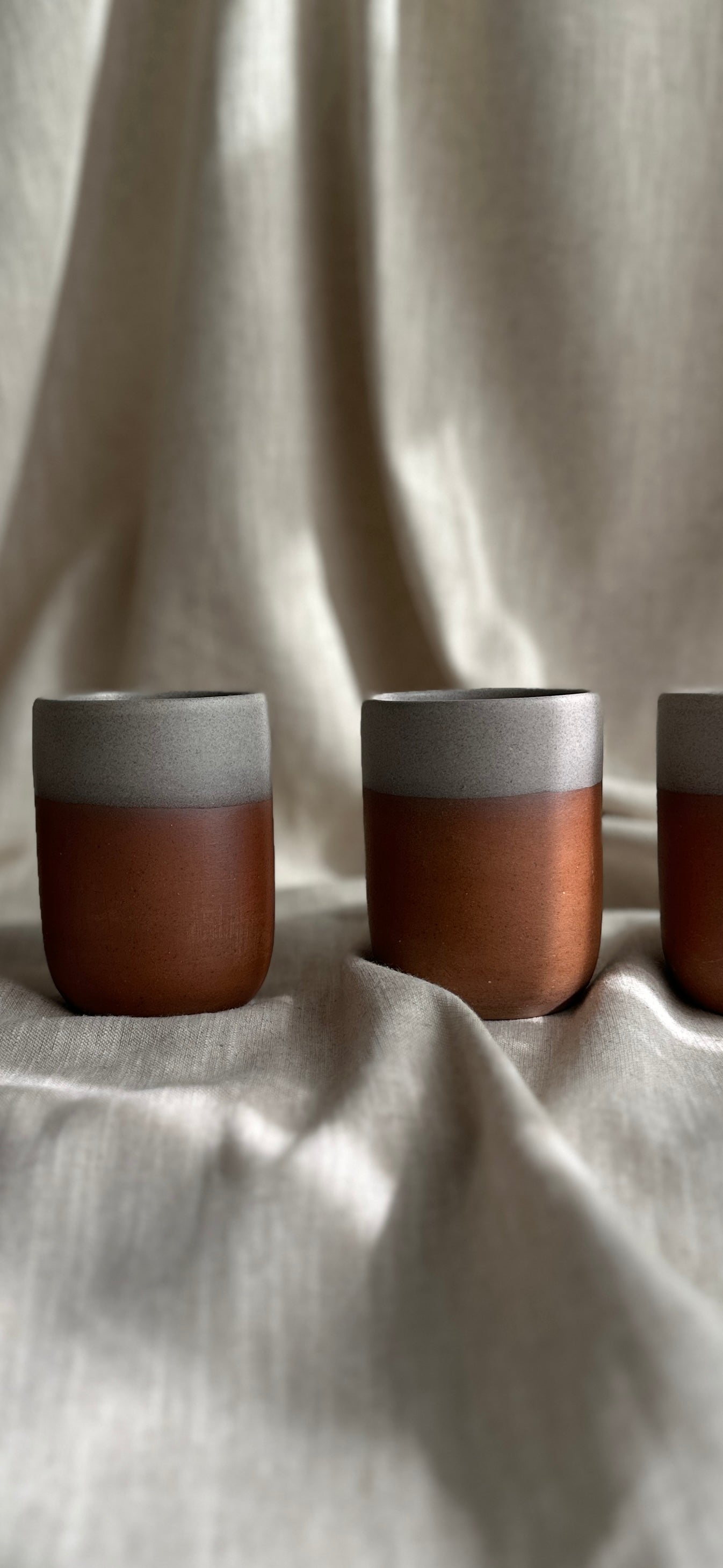 Terrakotta-Tasse | Cremeweiß